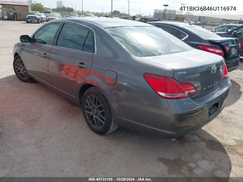 2006 Toyota Avalon Xls VIN: 4T1BK36B46U116974 Lot: 40733105