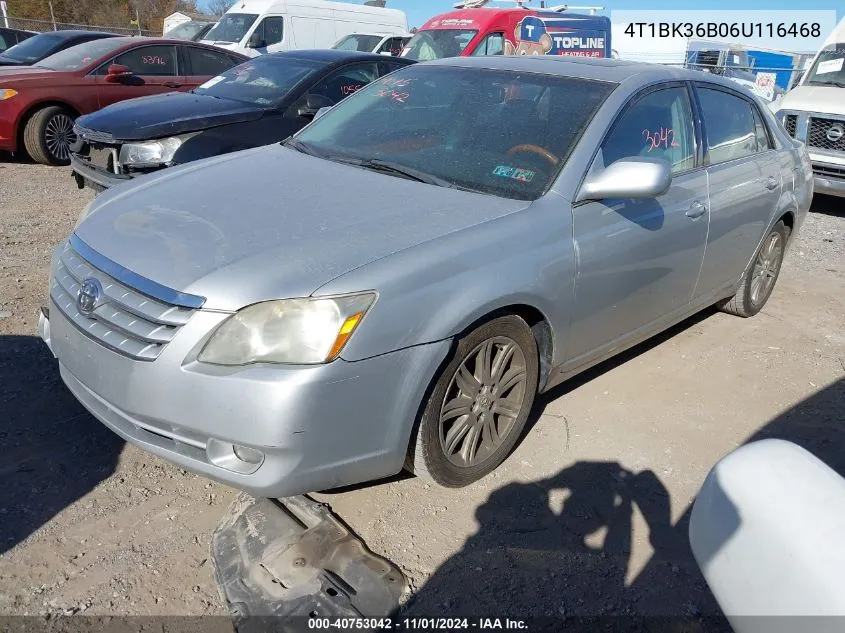 2006 Toyota Avalon Limited VIN: 4T1BK36B06U116468 Lot: 40753042