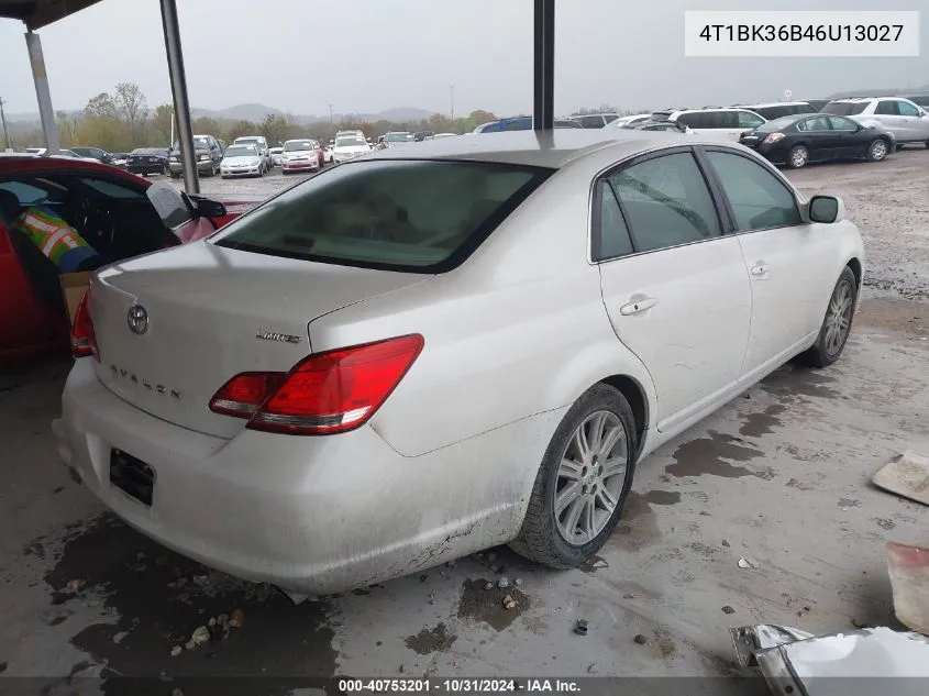 2006 Toyota Avalon Xl/Xls/Touring/Limited VIN: 4T1BK36B46U13027 Lot: 40753201