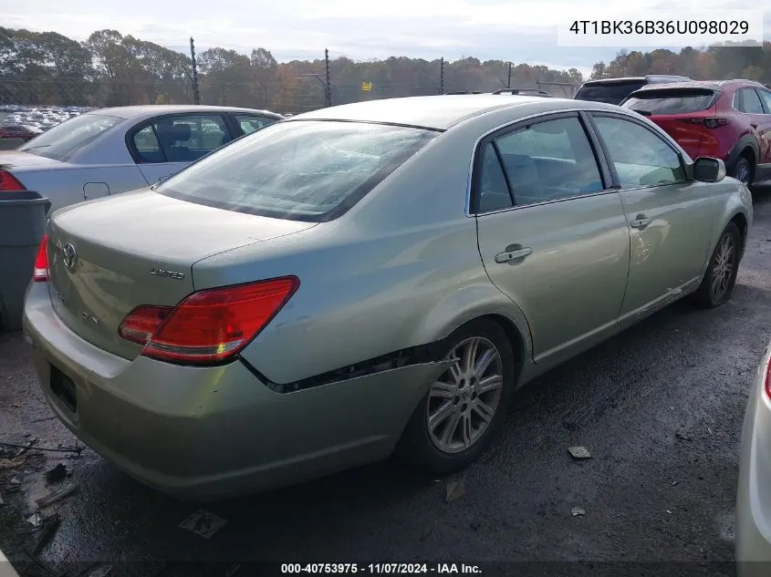 2006 Toyota Avalon Limited VIN: 4T1BK36B36U098029 Lot: 40753975