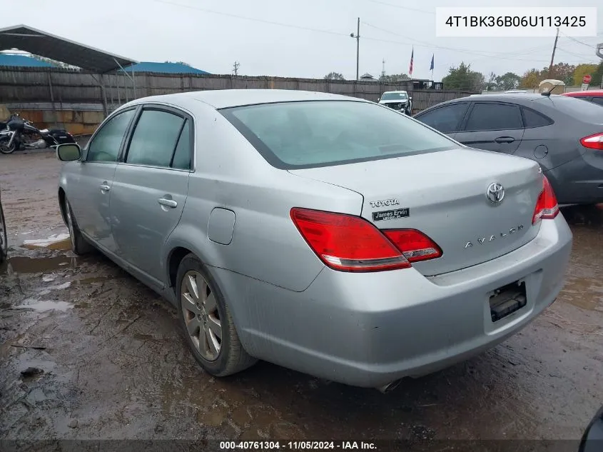 2006 Toyota Avalon Xls VIN: 4T1BK36B06U113425 Lot: 40761304