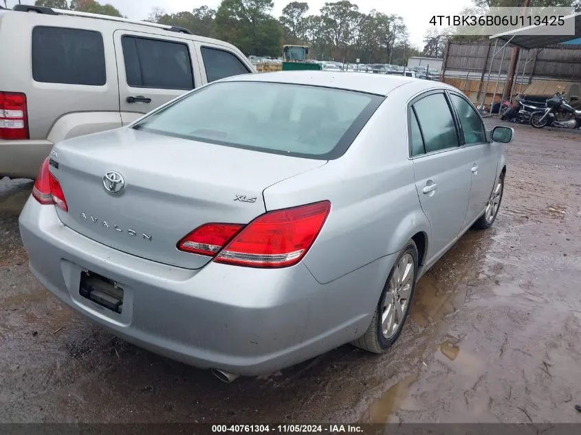 2006 Toyota Avalon Xls VIN: 4T1BK36B06U113425 Lot: 40761304