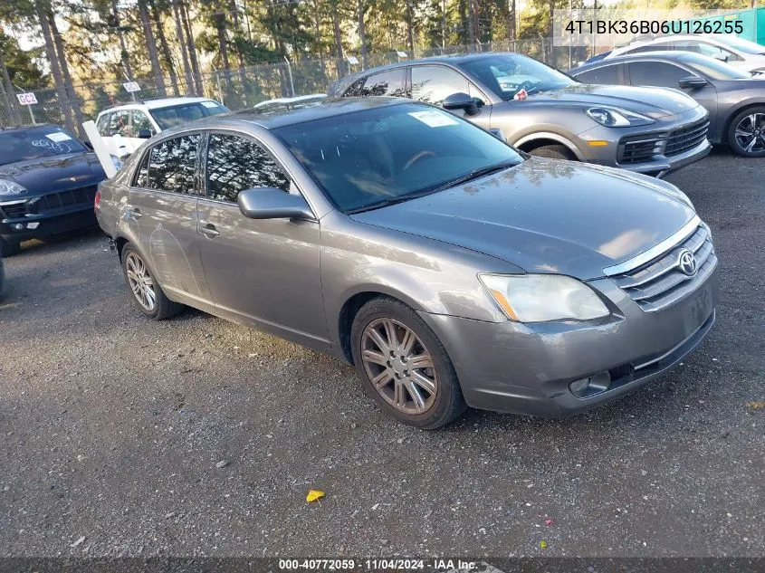 2006 Toyota Avalon Limited VIN: 4T1BK36B06U126255 Lot: 40772059