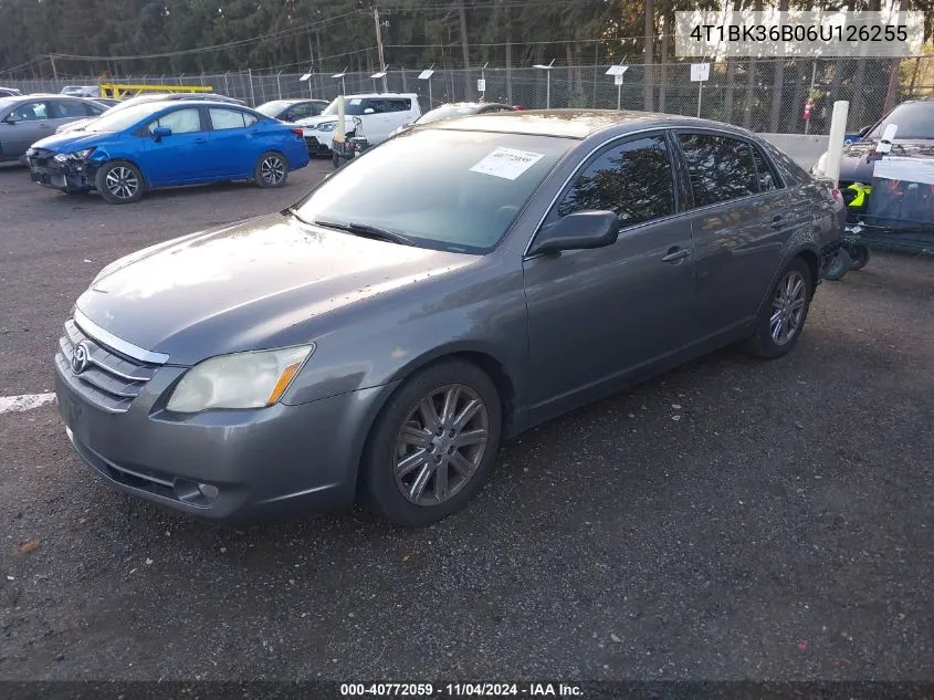 2006 Toyota Avalon Limited VIN: 4T1BK36B06U126255 Lot: 40772059