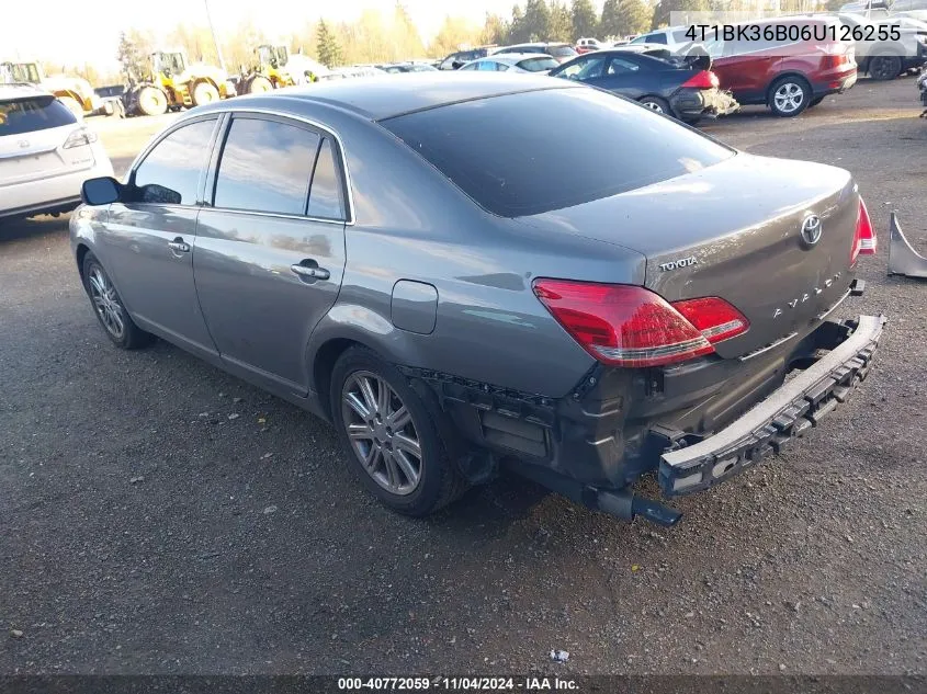 2006 Toyota Avalon Limited VIN: 4T1BK36B06U126255 Lot: 40772059