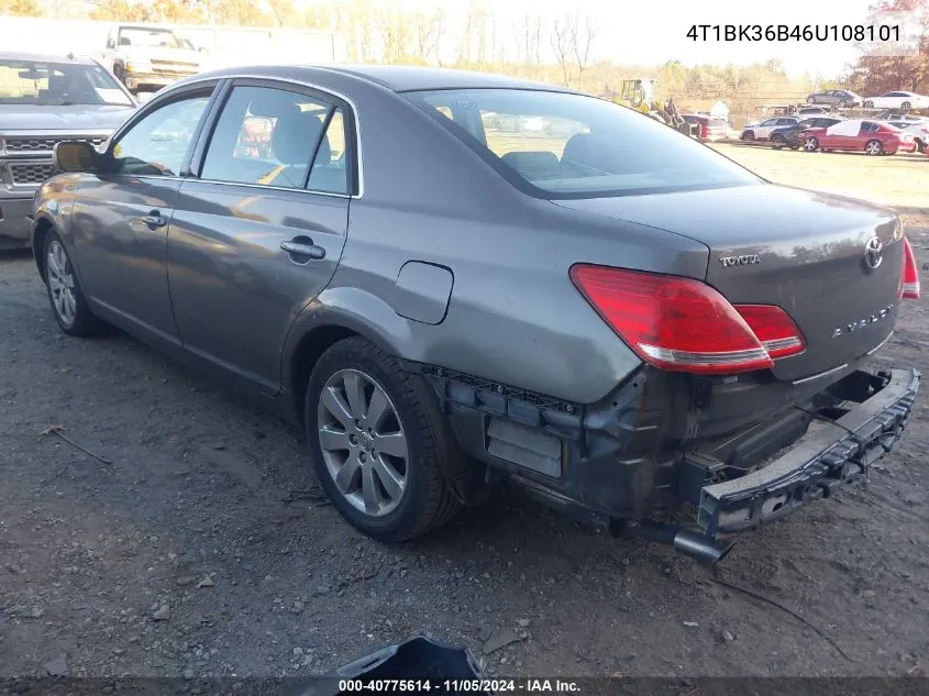 2006 Toyota Avalon Xls VIN: 4T1BK36B46U108101 Lot: 40775614