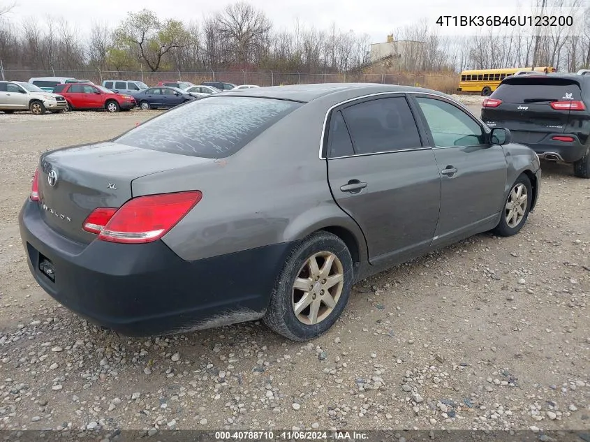 2006 Toyota Avalon Xl VIN: 4T1BK36B46U123200 Lot: 40788710