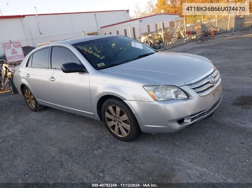 2006 Toyota Avalon Xls VIN: 4T1BK36B66U074470 Lot: 40792249