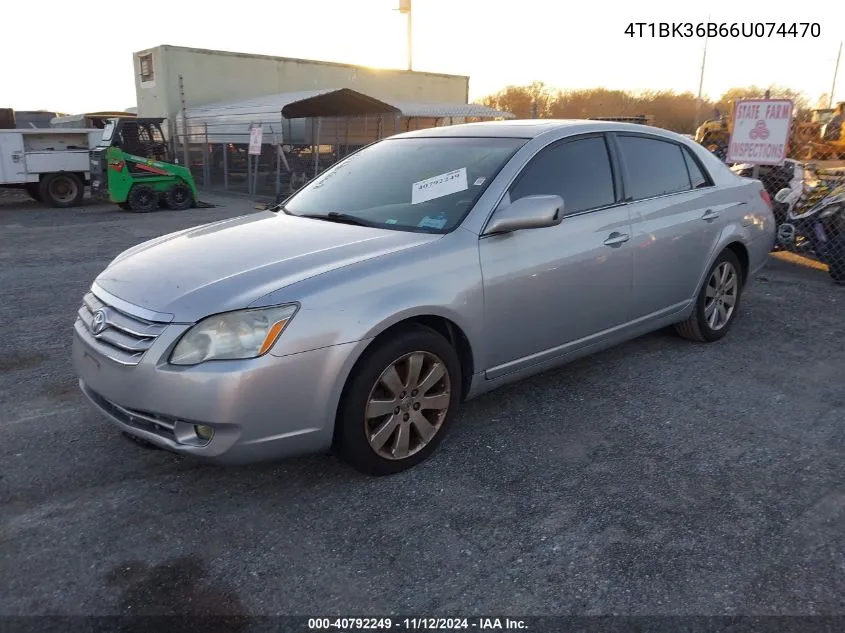 2006 Toyota Avalon Xls VIN: 4T1BK36B66U074470 Lot: 40792249