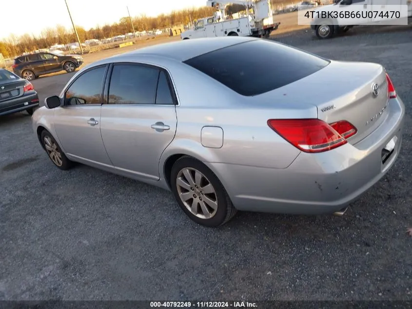 2006 Toyota Avalon Xls VIN: 4T1BK36B66U074470 Lot: 40792249