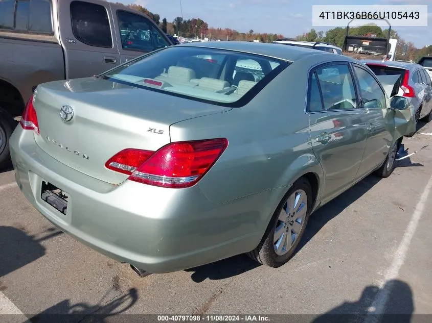 2006 Toyota Avalon Xls VIN: 4T1BK36B66U105443 Lot: 40797098