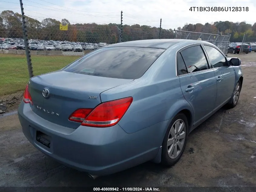 2006 Toyota Avalon Xls VIN: 4T1BK36B86U128318 Lot: 40809942