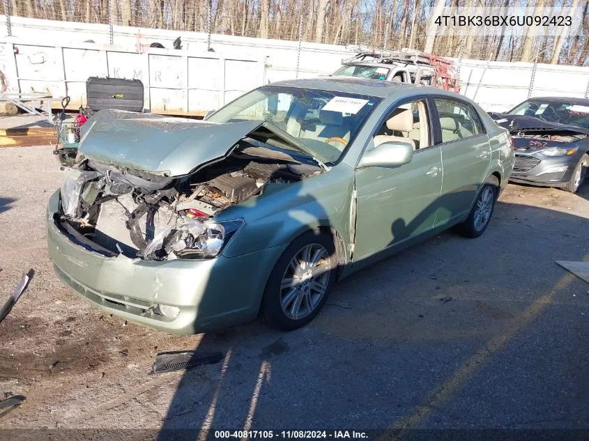 2006 Toyota Avalon Limited VIN: 4T1BK36BX6U092423 Lot: 40817105