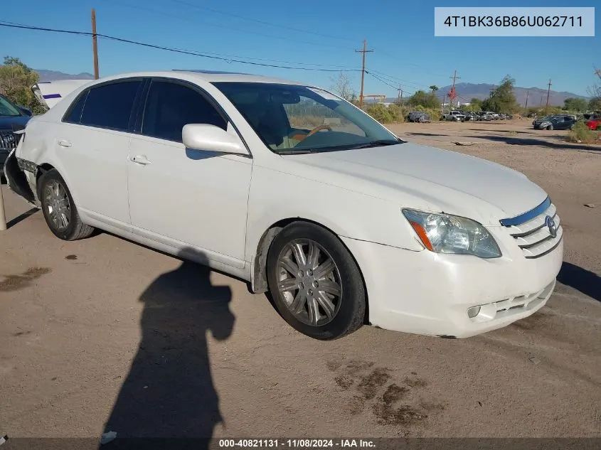 2006 Toyota Avalon Limited VIN: 4T1BK36B86U062711 Lot: 40821131