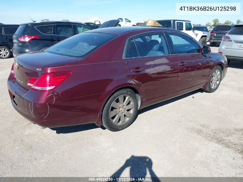 4T1BK36B26U125298 2006 Toyota Avalon Xls