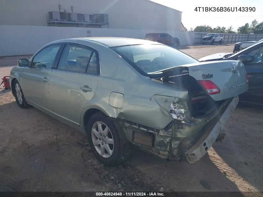 2006 Toyota Avalon Xl VIN: 4T1BK36B36U143390 Lot: 40824948