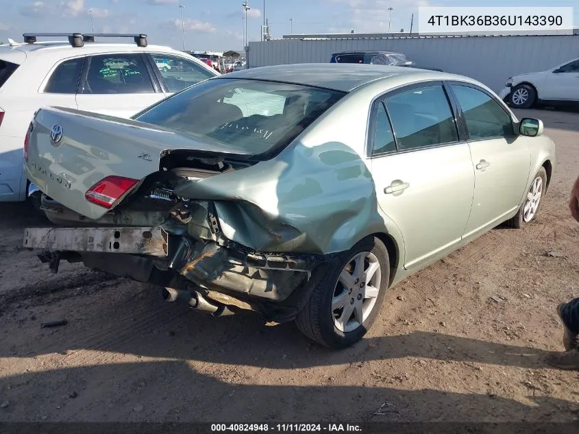 2006 Toyota Avalon Xl VIN: 4T1BK36B36U143390 Lot: 40824948