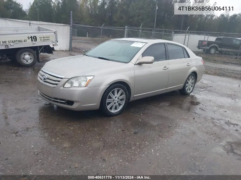 2006 Toyota Avalon Limited VIN: 4T1BK36B56U064111 Lot: 40831778