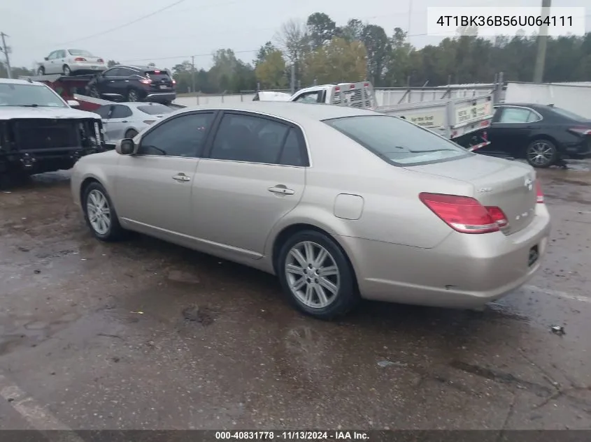 2006 Toyota Avalon Limited VIN: 4T1BK36B56U064111 Lot: 40831778