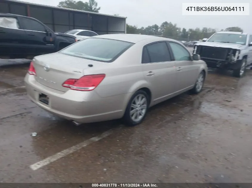 2006 Toyota Avalon Limited VIN: 4T1BK36B56U064111 Lot: 40831778