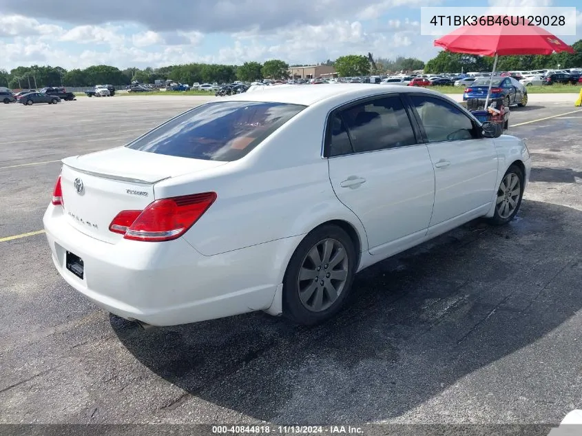 2006 Toyota Avalon Touring VIN: 4T1BK36B46U129028 Lot: 40844818