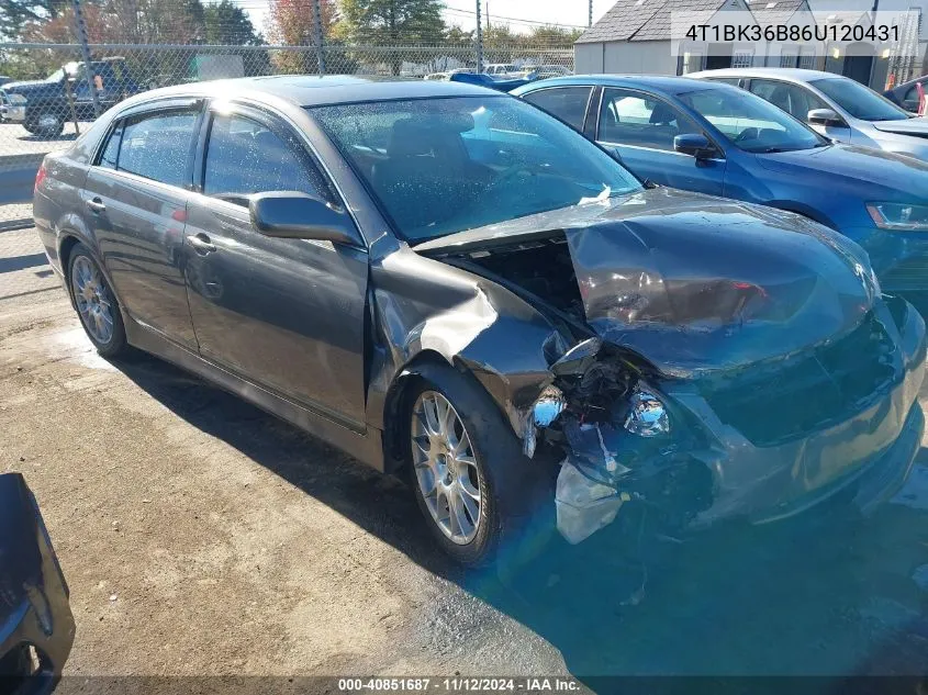 2006 Toyota Avalon Limited VIN: 4T1BK36B86U120431 Lot: 40851687