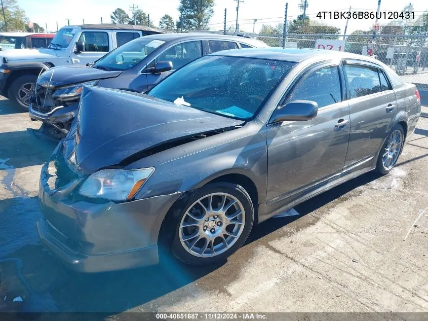 2006 Toyota Avalon Limited VIN: 4T1BK36B86U120431 Lot: 40851687