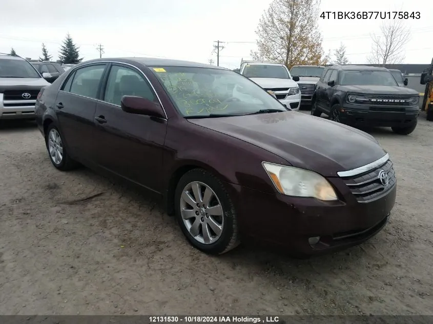 2007 Toyota Avalon Xl/Xls/Touring/Limited VIN: 4T1BK36B77U175843 Lot: 12131530