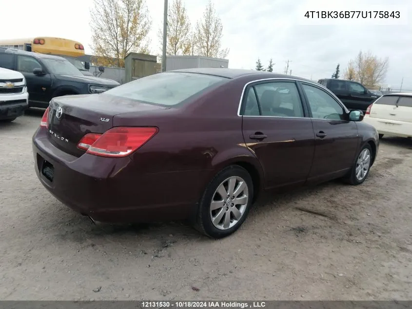 2007 Toyota Avalon Xl/Xls/Touring/Limited VIN: 4T1BK36B77U175843 Lot: 12131530