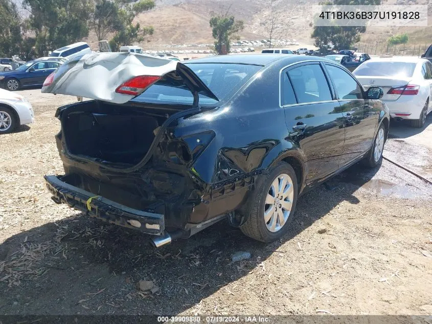 2007 Toyota Avalon Xls VIN: 4T1BK36B37U191828 Lot: 39909880