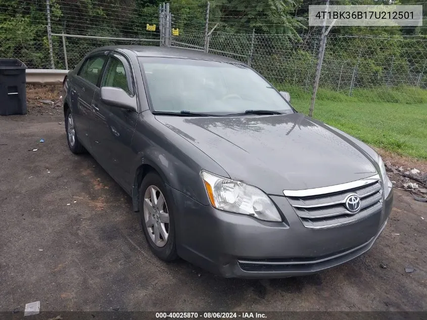 2007 Toyota Avalon Xl VIN: 4T1BK36B17U212501 Lot: 40025870