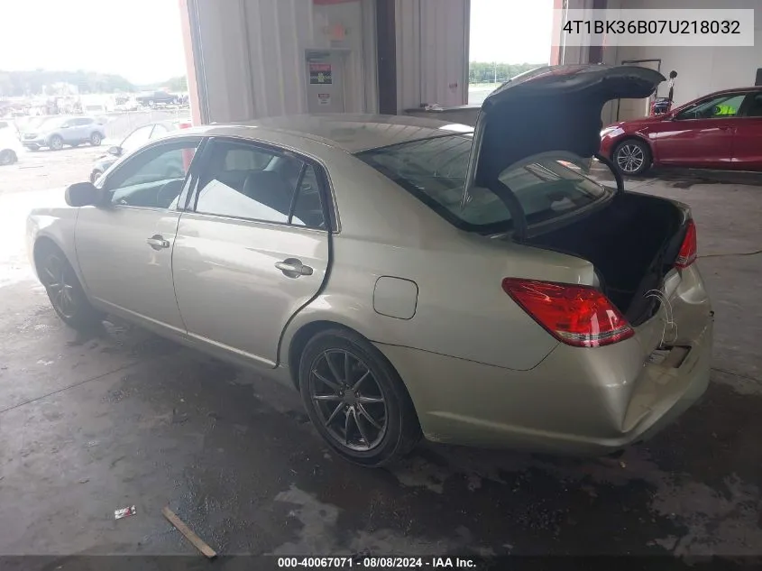 4T1BK36B07U218032 2007 Toyota Avalon Xls