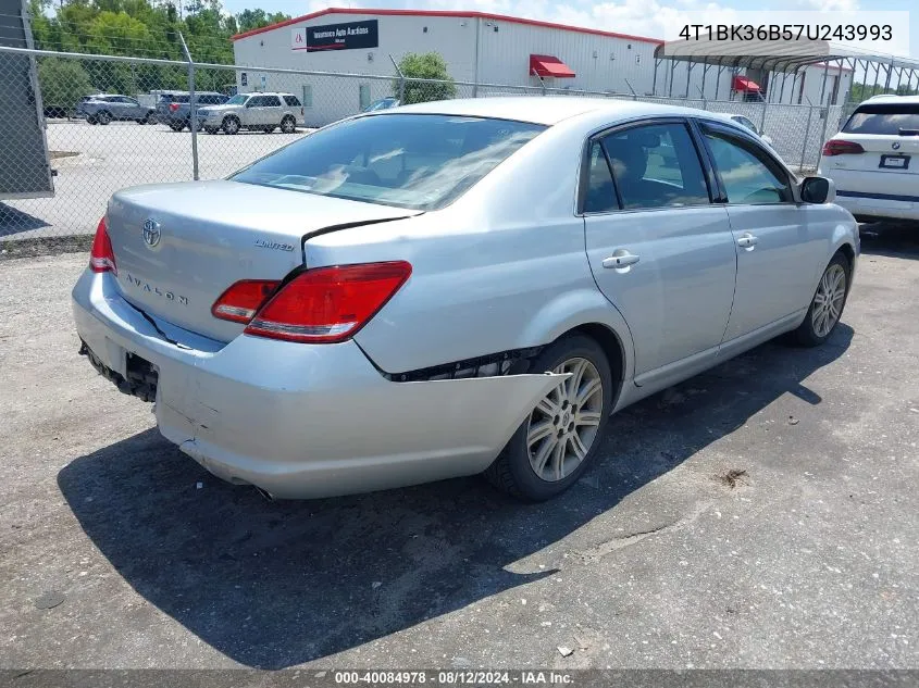 2007 Toyota Avalon Limited VIN: 4T1BK36B57U243993 Lot: 40084978