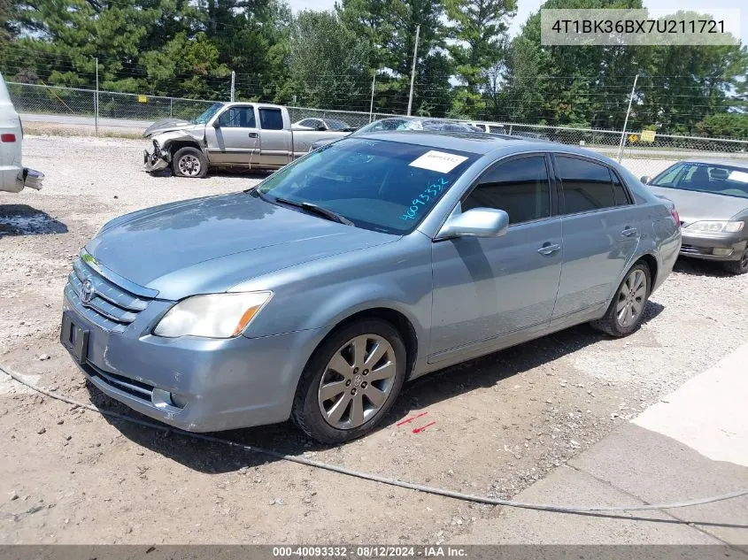 2007 Toyota Avalon Touring VIN: 4T1BK36BX7U211721 Lot: 40093332