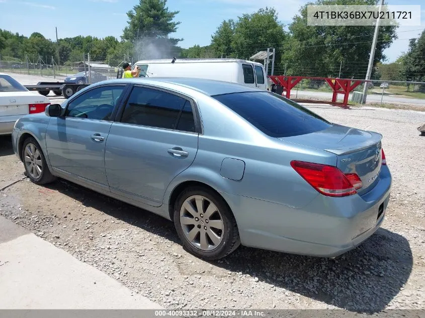 2007 Toyota Avalon Touring VIN: 4T1BK36BX7U211721 Lot: 40093332