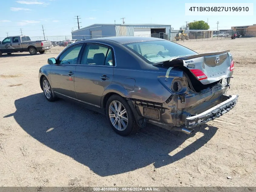 4T1BK36B27U196910 2007 Toyota Avalon Limited