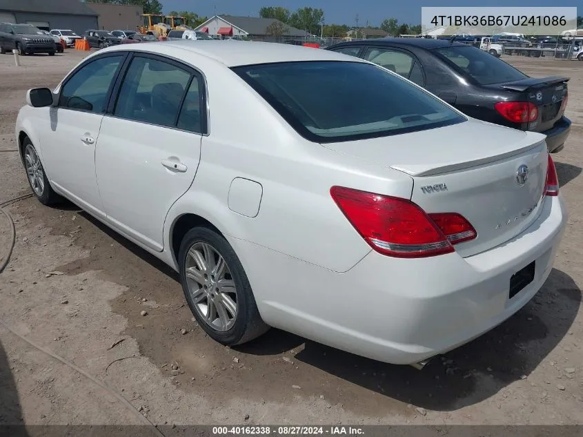 2007 Toyota Avalon Limited VIN: 4T1BK36B67U241086 Lot: 40162338