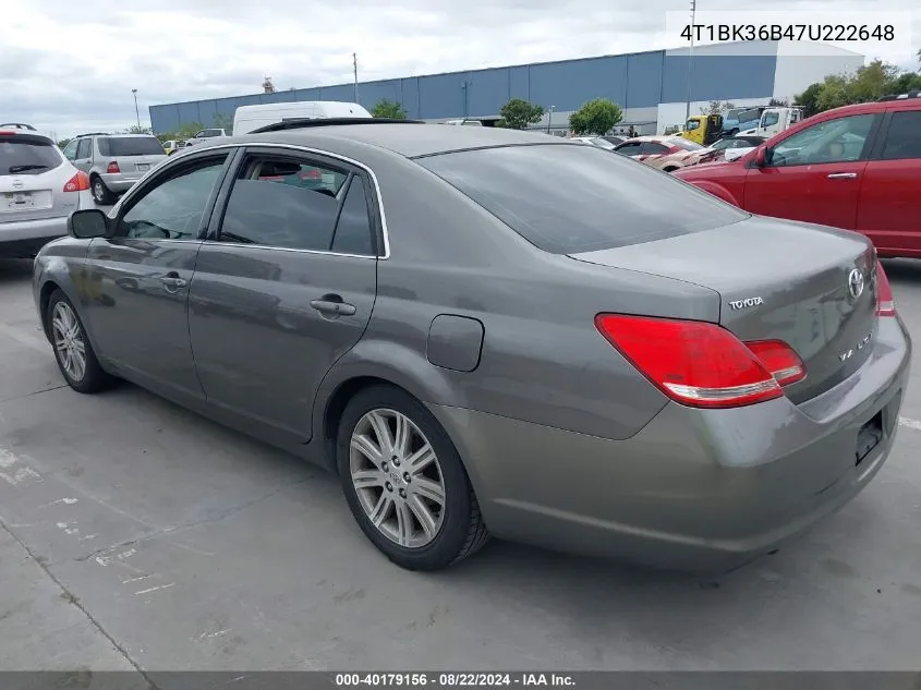 4T1BK36B47U222648 2007 Toyota Avalon Limited