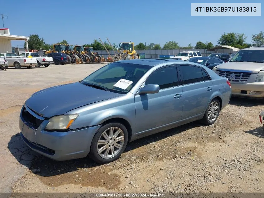 4T1BK36B97U183815 2007 Toyota Avalon Limited