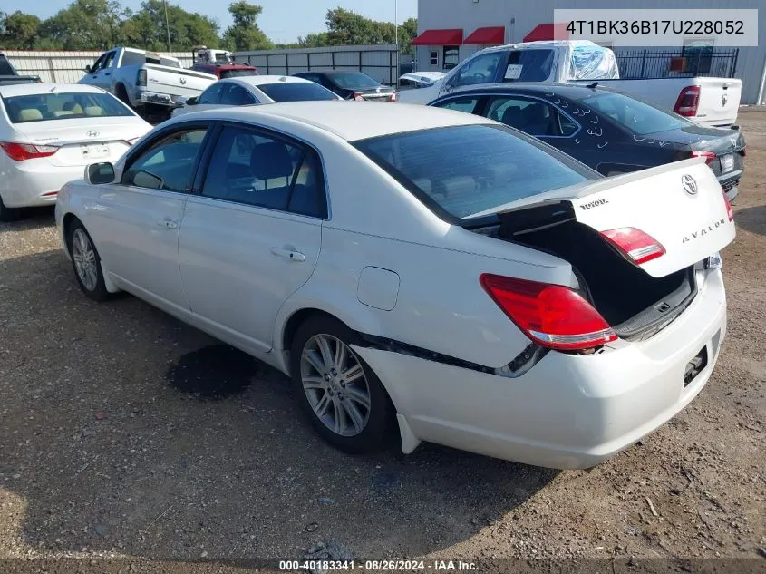 4T1BK36B17U228052 2007 Toyota Avalon Limited