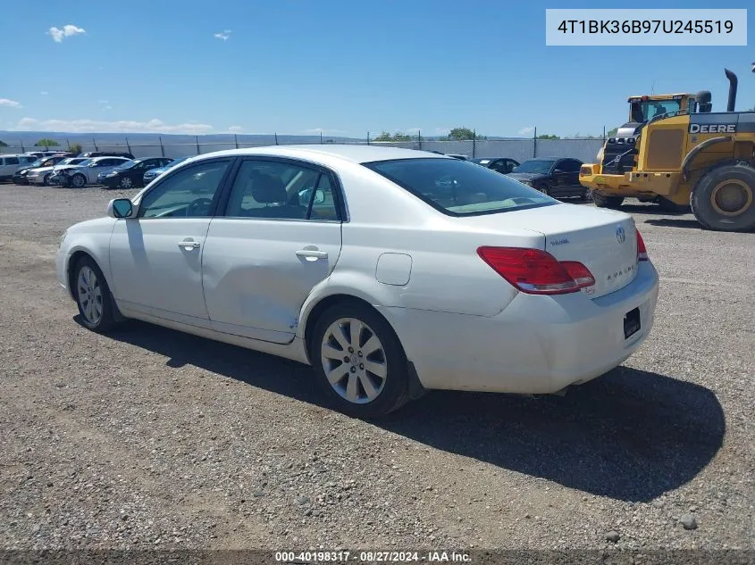 2007 Toyota Avalon Xls VIN: 4T1BK36B97U245519 Lot: 40198317