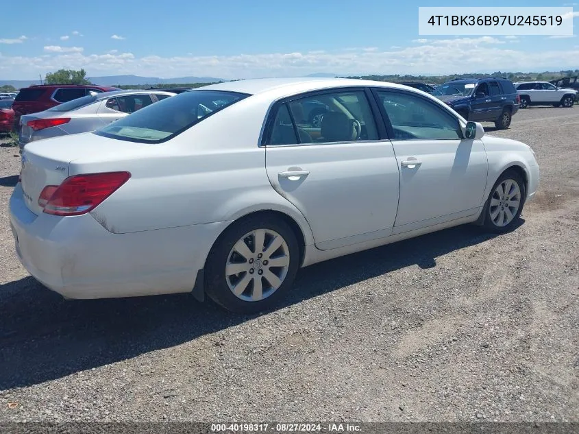 2007 Toyota Avalon Xls VIN: 4T1BK36B97U245519 Lot: 40198317