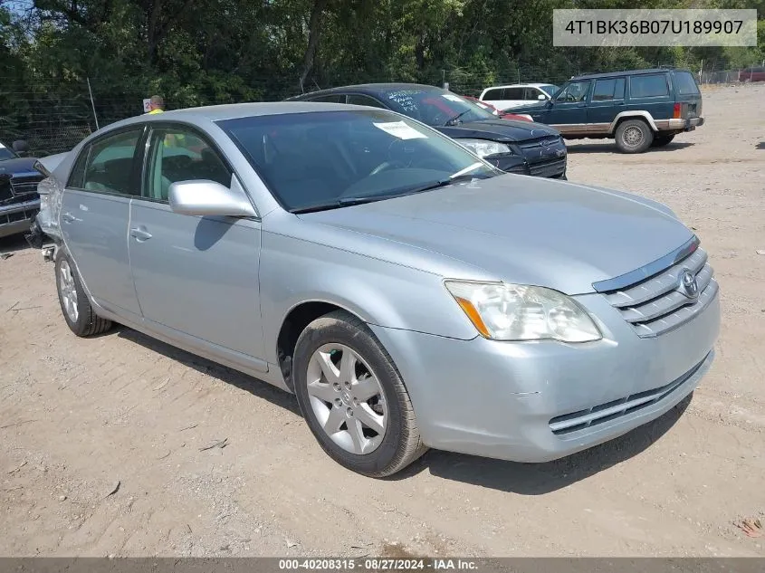 2007 Toyota Avalon Xl VIN: 4T1BK36B07U189907 Lot: 40208315