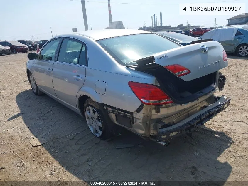 2007 Toyota Avalon Xl VIN: 4T1BK36B07U189907 Lot: 40208315