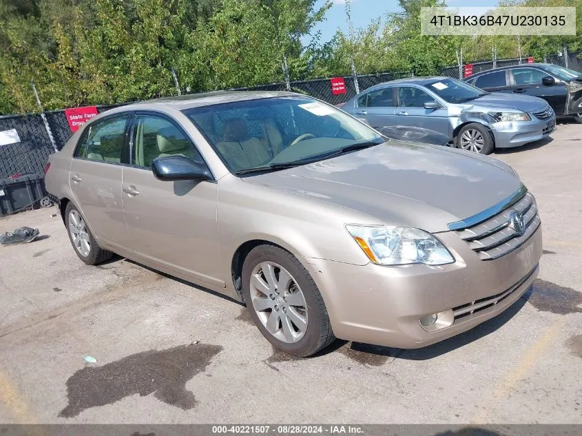 2007 Toyota Avalon Xls VIN: 4T1BK36B47U230135 Lot: 40221507