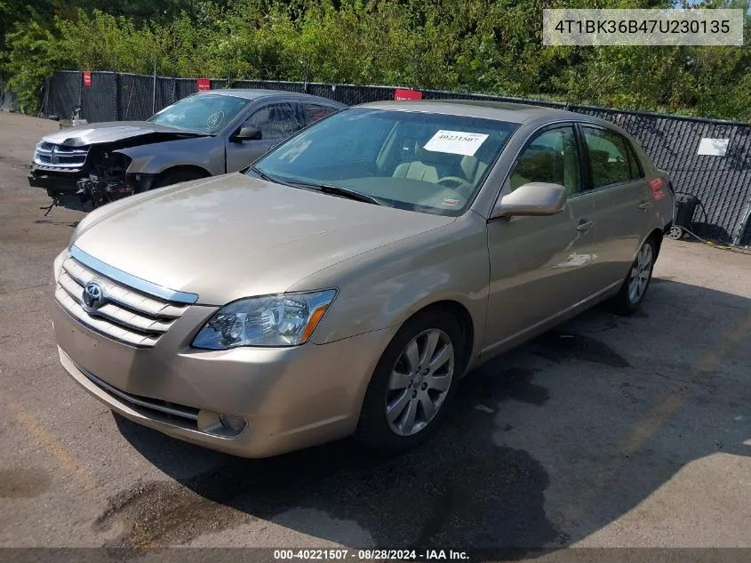 2007 Toyota Avalon Xls VIN: 4T1BK36B47U230135 Lot: 40221507