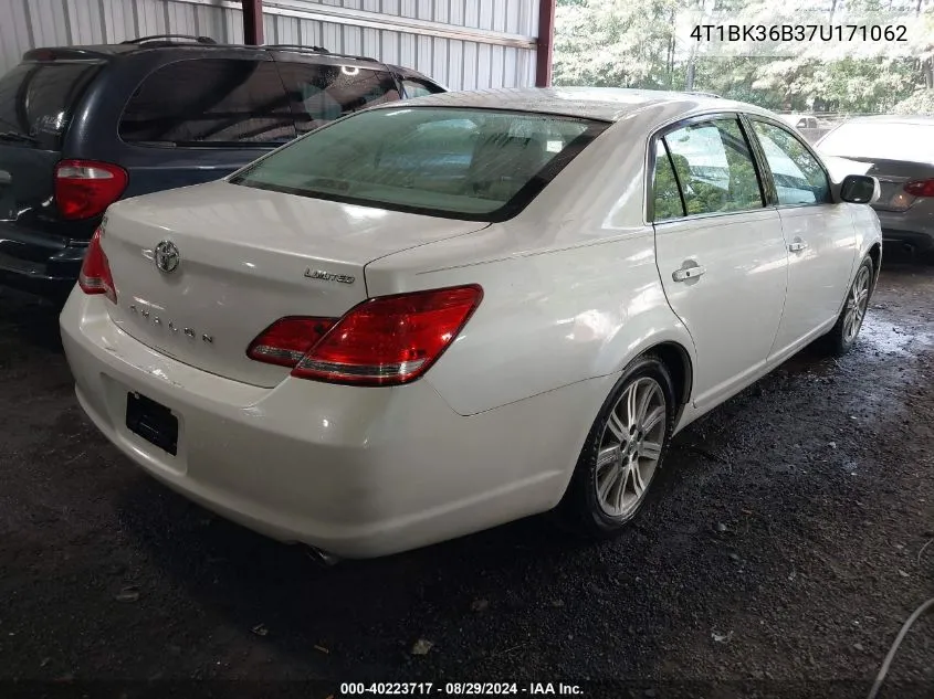 2007 Toyota Avalon Limited VIN: 4T1BK36B37U171062 Lot: 40223717