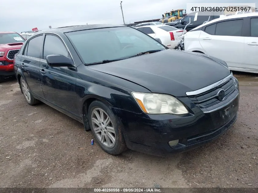 2007 Toyota Avalon Limited VIN: 4T1BK36B07U251967 Lot: 40250558