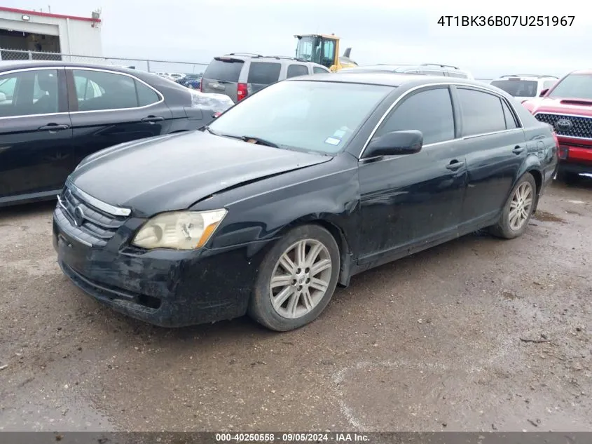 2007 Toyota Avalon Limited VIN: 4T1BK36B07U251967 Lot: 40250558