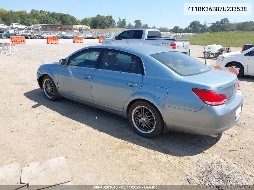 4T1BK36B87U233538 2007 Toyota Avalon Xls